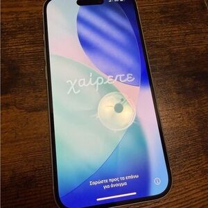 Black Smartphone with Blue Display